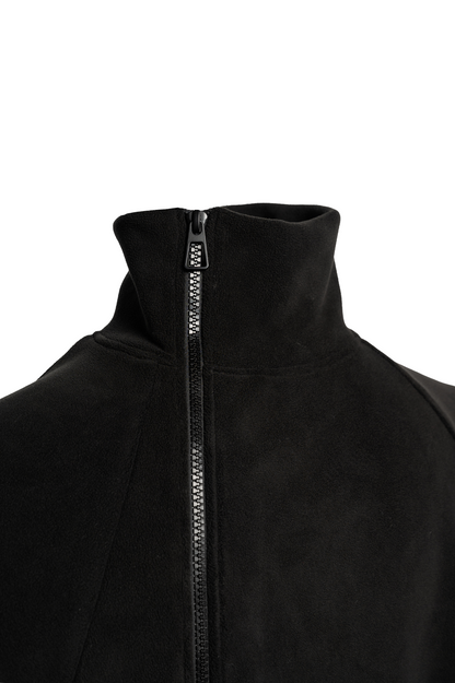 Black Elastic Side-Zip Jacket