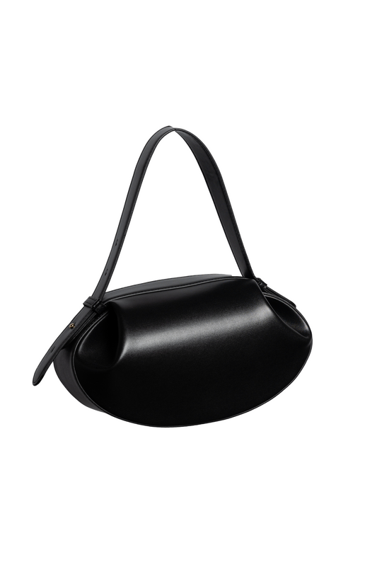 Round Shoulder Bag - Black