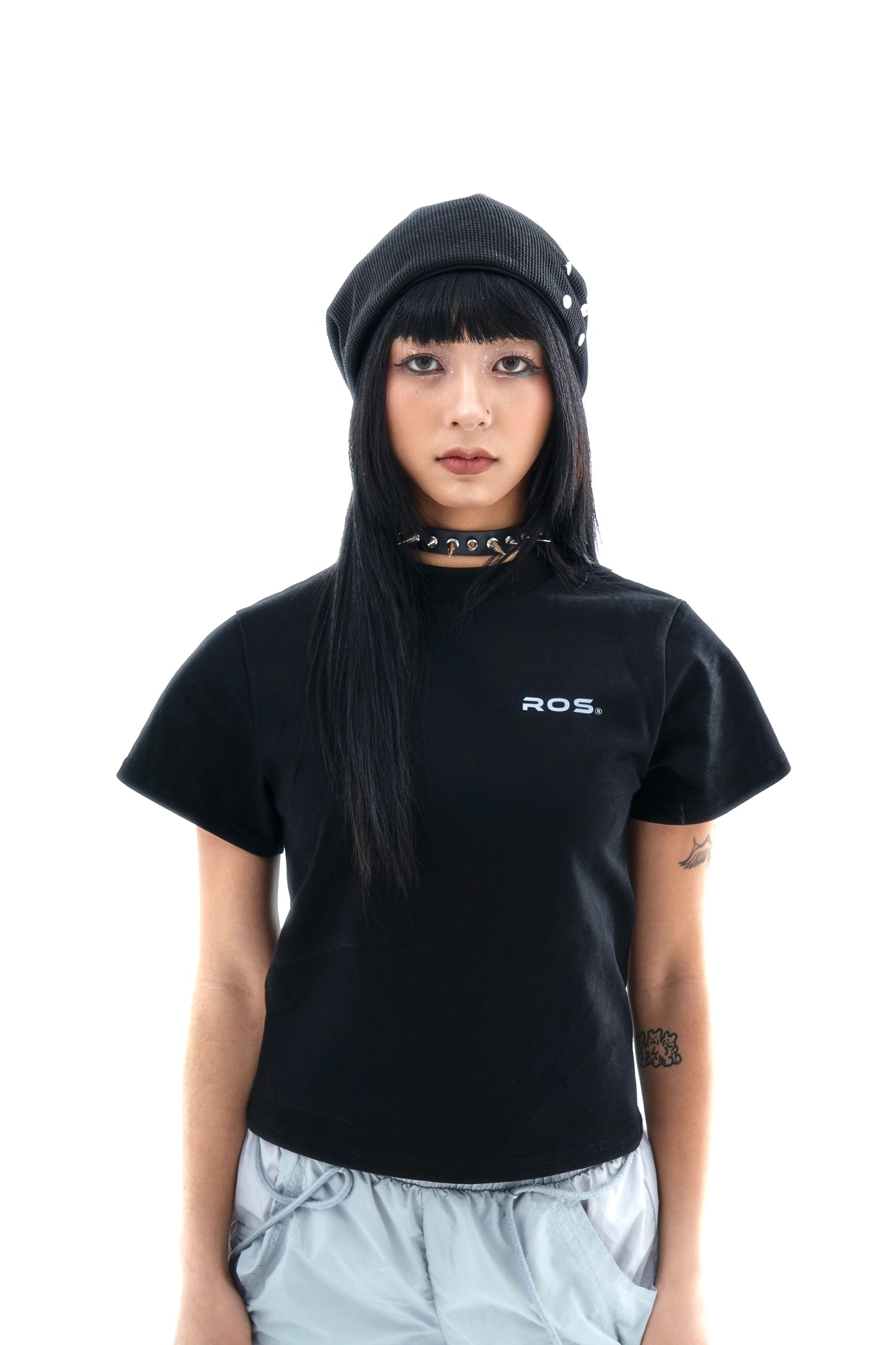 3cm Neckline T-Shirt - Black