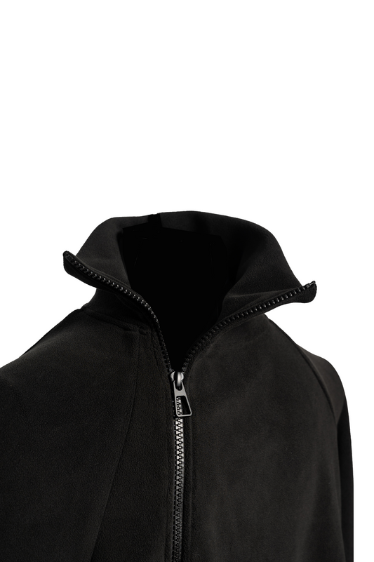 Black Elastic Side-Zip Jacket